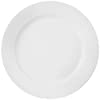 Amazon Brand - Solimo Handmade Ceramic Dinner Plate Set, 4 Pieces (White)