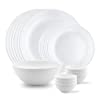 Larah by Borosil Orbit Series 19 Pieces Opalware Dinner Set, Opal Glass Dinner Plates & Bowls, Crockery Set for Dining
