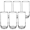 Amazon Brand - Solimo Anya High Ball Glass Set, 360ml, Set of 6, Transparent