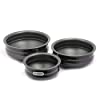 Coconut Hard Anodised Urli Pot Ringer Shape Cookware Set of 3 - Capacity -1L, 1.4L & 1.9L, Black