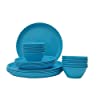 Incrizma Polypropylene Dinner Set - 24 Pieces, Multicolour