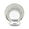 Noritake Japan - Porcelain Dinner Set of 21 pcs, Service for 6 - Luxury Dining and Kitchen Set - Hearth Collection Ville De Lumiere Golden Dinnerware Set