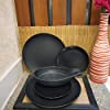Caffeine Ceramic Handmade Black Matte Combo Dinner Set (5 pcs.)
