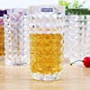 FINSTER Premium Diamond Design Juice Water Glasses Set of 6 - 300ml (Long Crystal Milkshake Glass Set Cocktail Mocktail Tumbler)