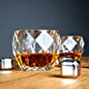 VILON Italian Premium Whiskey Glass | Clear Crystal Whiskey Glass | 300 ML | Set of 4 (Giant)
