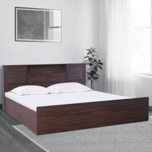 Bolton King Size Bed with Hydraulic Storage in Walnut Finish