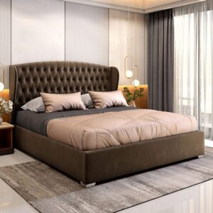 Salvador King Size Bed In Dark Brown Colour